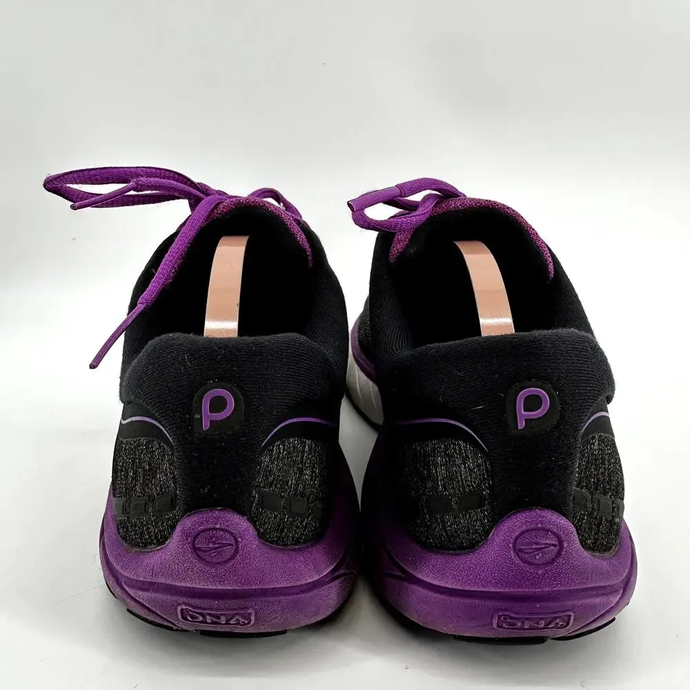 Brooks PureCadence 7 Running Shoe Lace Up Low Reflective Athletic Black Purple 8